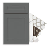 Diamond Express Jamestown 42-in W x 34.5-in H x 24-in D Moonstone Gray 1-Drawer Base Fully Assembled Plywood Cabinet (Recessed Panel Square Style)