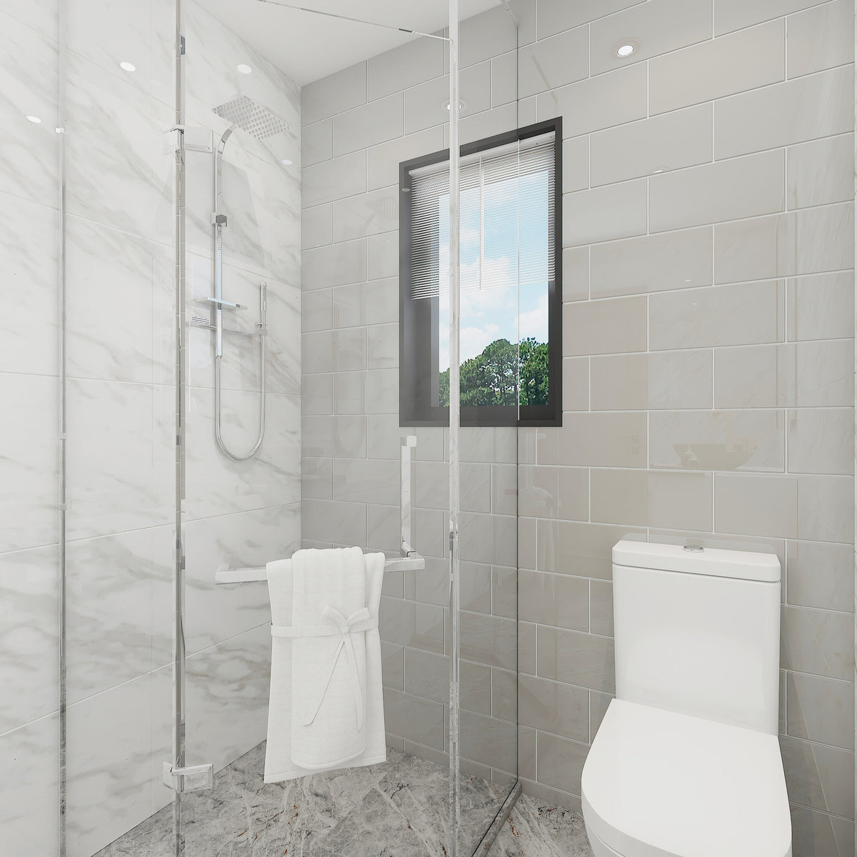 Giorbello Classic Premium Light Gray 6-in x 12-in Glossy Glass Subway Wall Tile (5-sq. ft/ Carton)