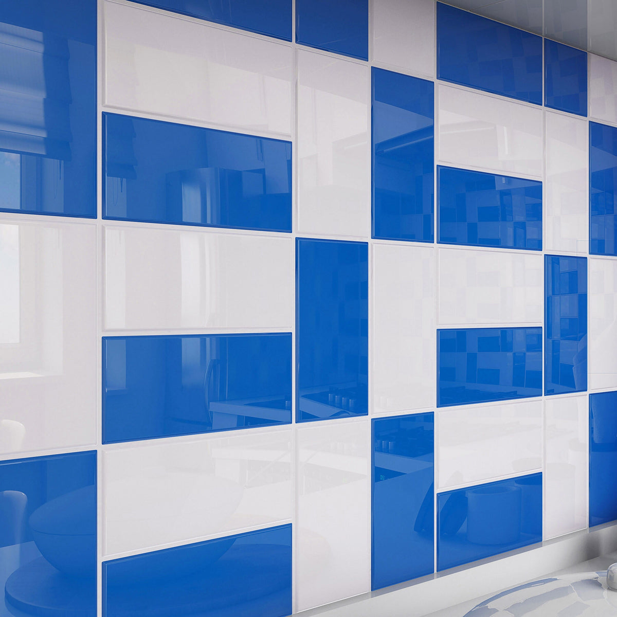 Giorbello Classic Premium Cobalt Blue 6-in x 12-in Glossy Glass Subway Wall Tile (5-sq. ft/ Carton)