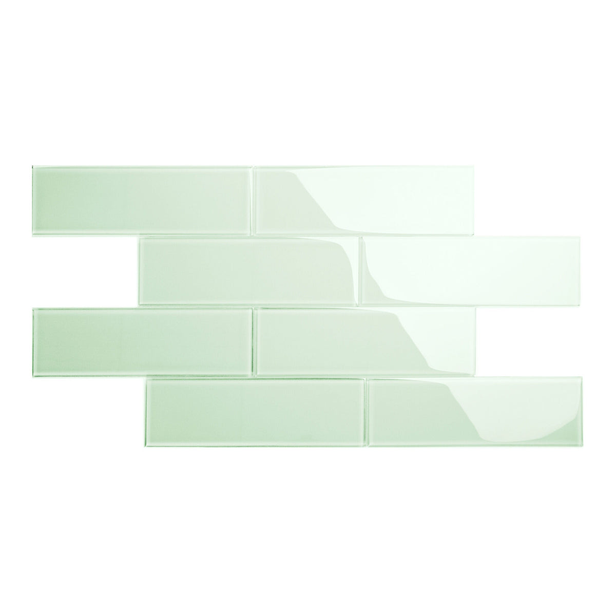 Giorbello Classic Premium Winter Sage 4-in x 12-in Glossy Glass Subway Wall Tile (5-sq. ft/ Carton)