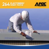 APOC 264 Fibered Waterproof Elastomeric Roof Patch, White, 0.9-Gallon