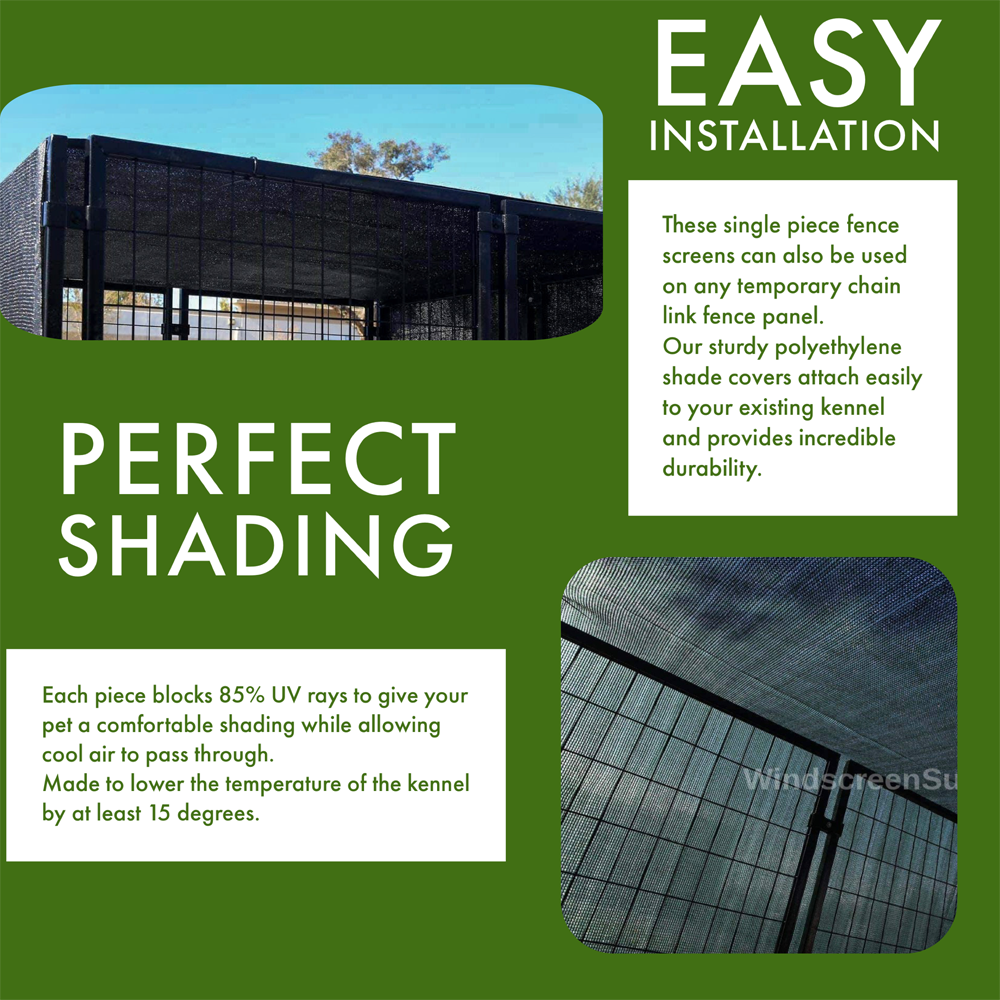 NCSNA 10-ft H x 10-ft W Dark Green Hdpe Chain Link Fence Screen