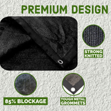 NCSNA 8-ft H x 50-ft W Black Hdpe Chain Link Fence Screen