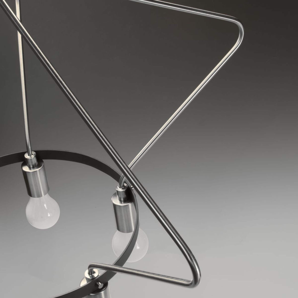 Progress Lighting Hangar 5-Light Brushed Nickel Industrial Chandelier