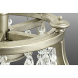 Progress Lighting Desiree 6-Light Silver Ridge Glam Linear Large Hanging Kitchen Island Light