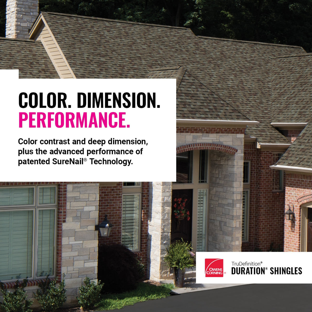 Owens Corning TruDefinition Duration Architectural Roof Shingles, Estate Gray — 32.8 sq ft per Bundle