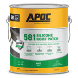 APOC 581 Silicone Roof Patch, 0.9-Gallon Waterproof Roof Sealant – White