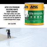 APOC 576 3.6-Quart White Silicone Reflective Roof Coating — Lifetime Warranty