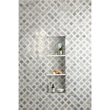 American Olean Genuine Stone White and Gray 12-in x 12-in Glazed Natural Marble Mosaic Floor and Wall Tile (1.08-sq ft)