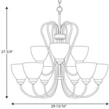 Progress Lighting Heart 9-Light Antique Bronze Transitional Chandelier
