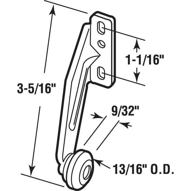 13/16 in., Right Hand Drawer Track Roller