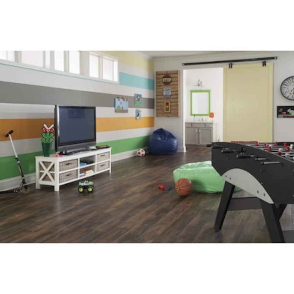 Style Selections Barnwood 6-in Wide x 2-mm Thick Water-Resistant Peel-and-Stick Vinyl Plank Flooring (1.5-sq ft)