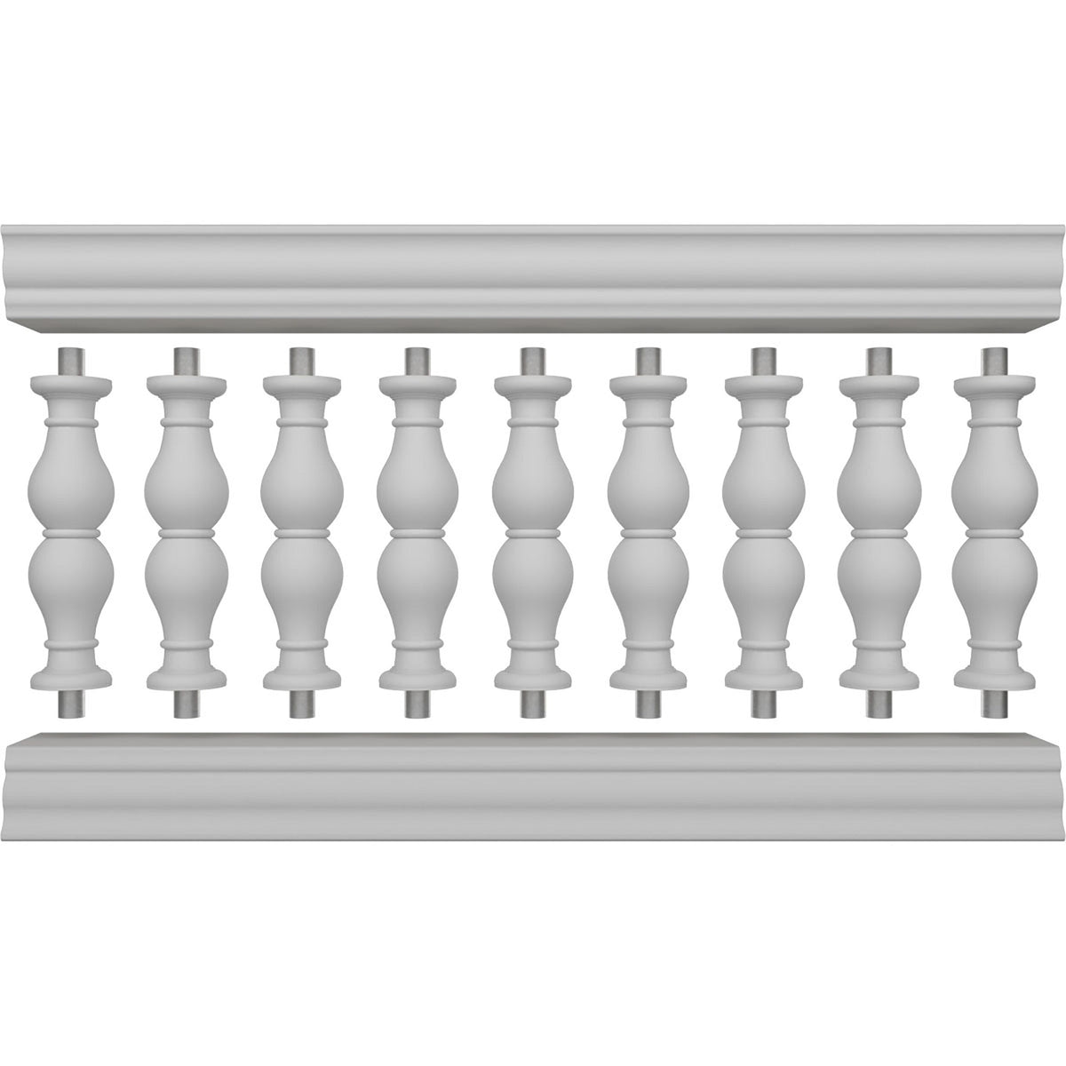 Ekena Millwork FiberThane Avalon Fiberglass Deck Rail Kit
