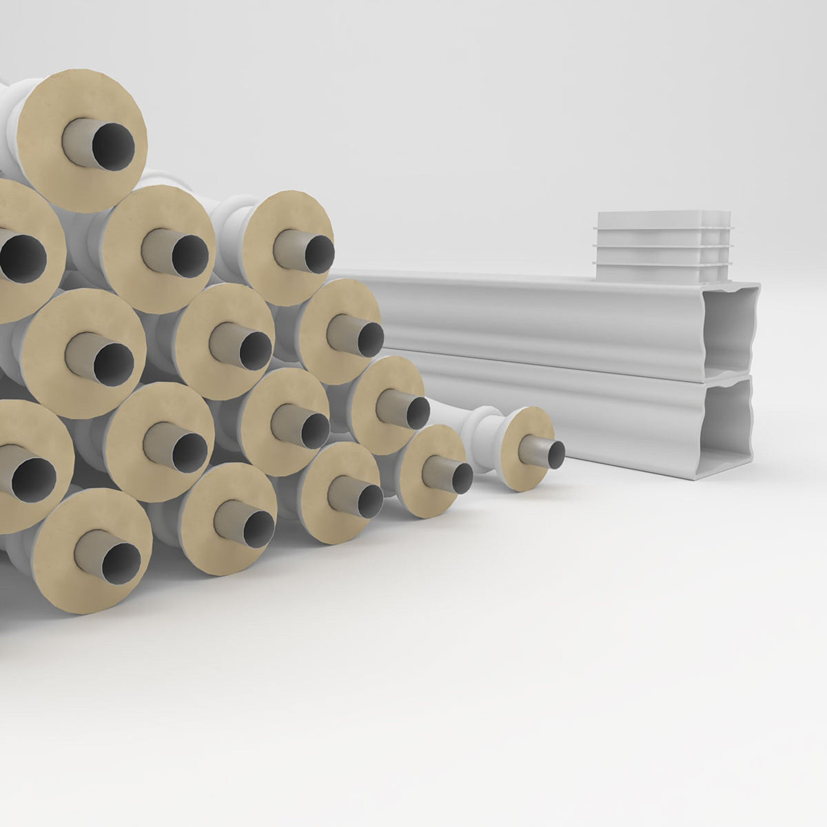 Ekena Millwork FiberThane Hamilton Fiberglass Deck Rail Kit