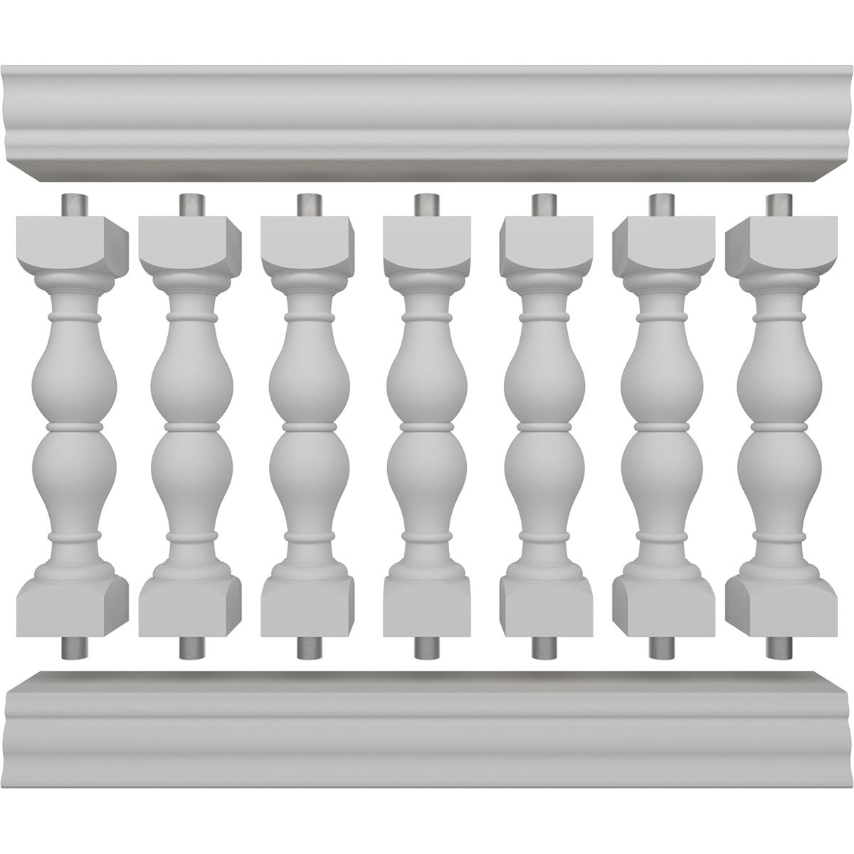 Ekena Millwork FiberThane Avalon Fiberglass Deck Rail Kit