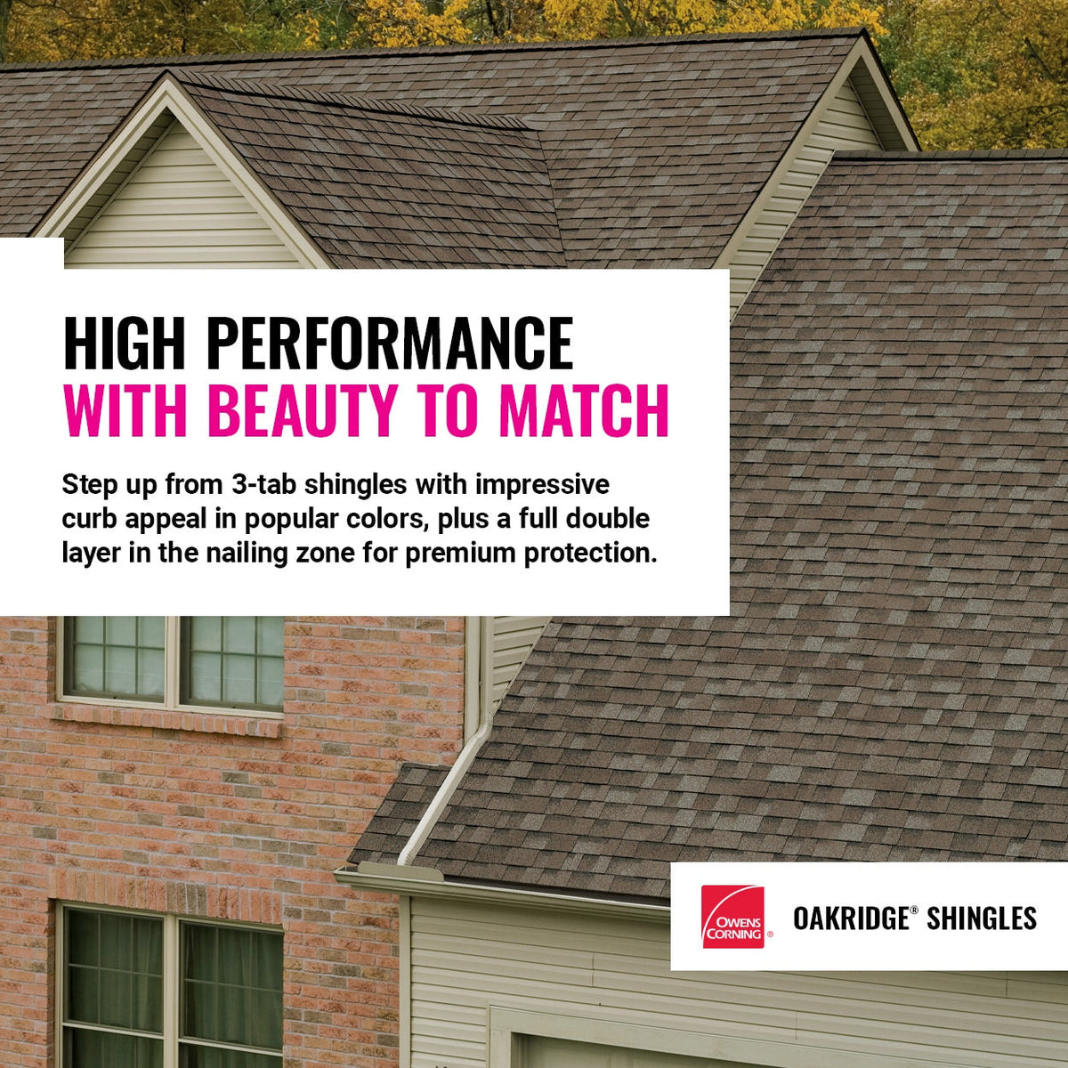 Owens Corning Oakridge Architectural Roof Shingles, Artisan Aged Cedar, 32.8-sq ft per Bundle