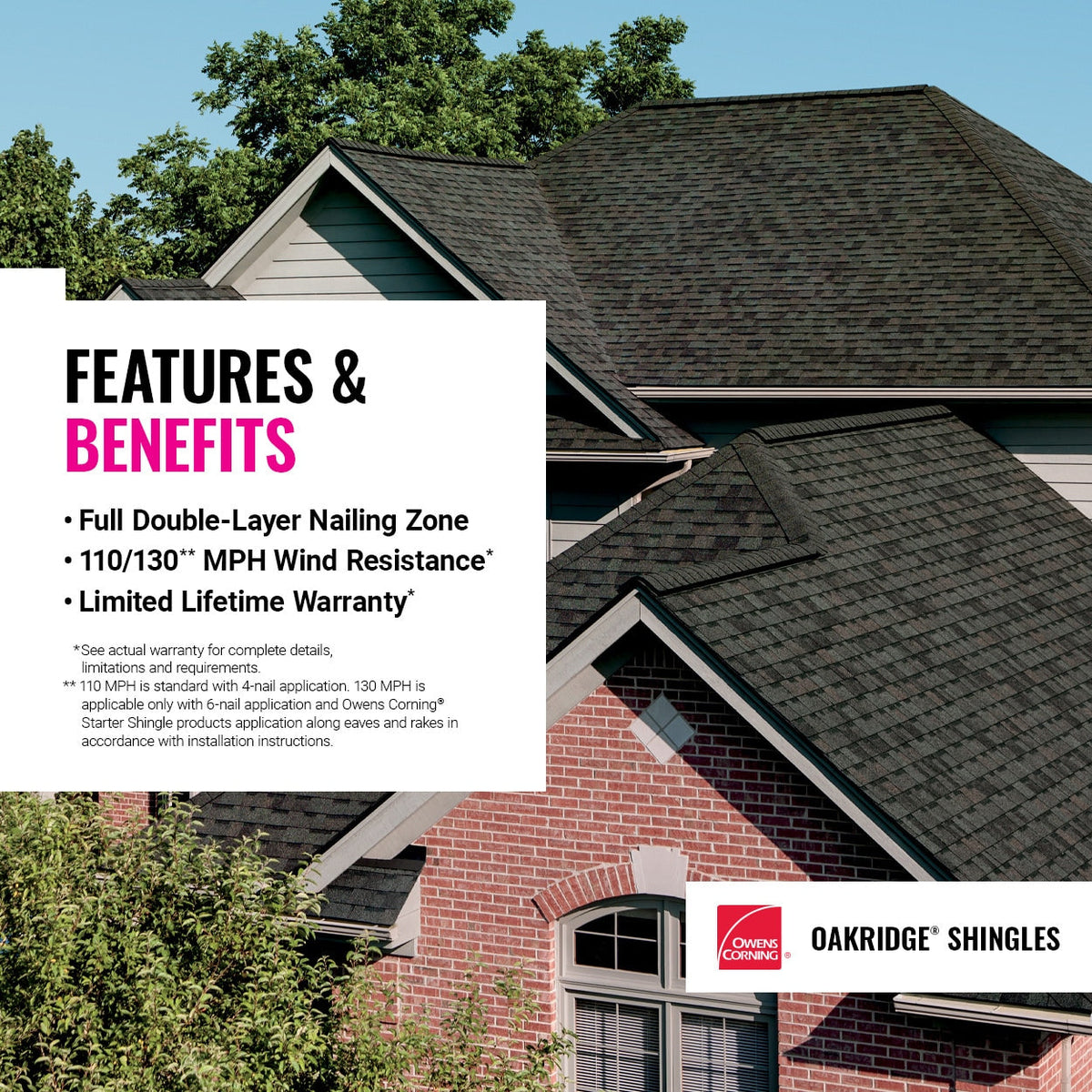 Owens Corning Oakridge Sand Castle Architectural Asphalt Roof Shingles, 32.8-sq ft per Bundle