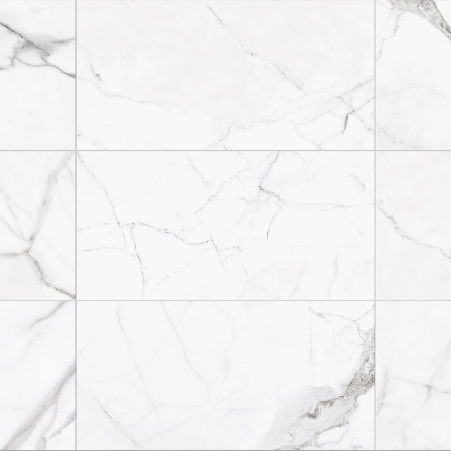 Satori Statuario 12-in x 24-in Polished Porcelain Marble Look Floor and Wall Tile (1.93-sq. ft/ Piece)