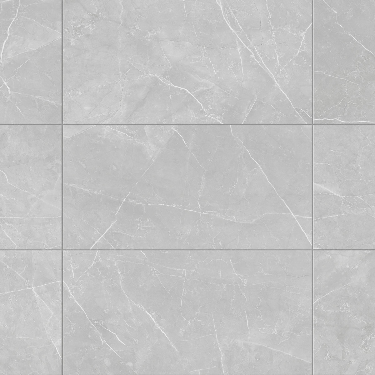 Satori Palisade Grigio 12-in x 24-in Polished Porcelain Marble Look Floor and Wall Tile (1.94-sq. ft/ Piece)