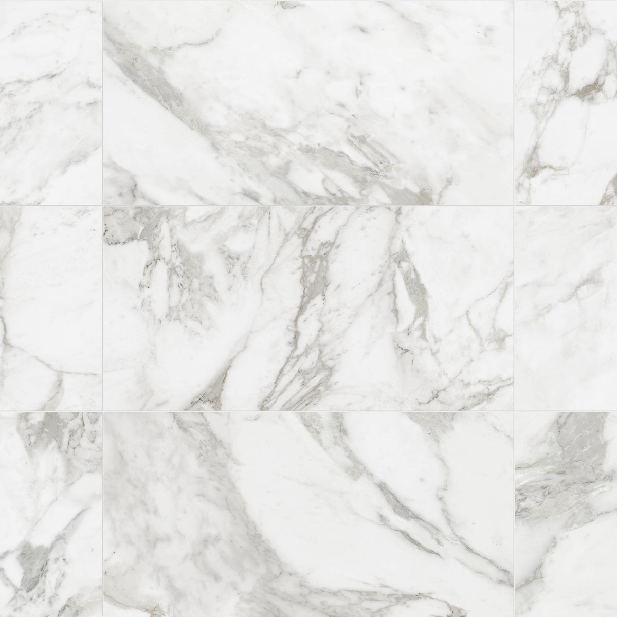 Satori Bianco Palazzo 12-in x 24-in Polished Porcelain Marble Look Floor and Wall Tile (1.94-sq. ft/ Piece)