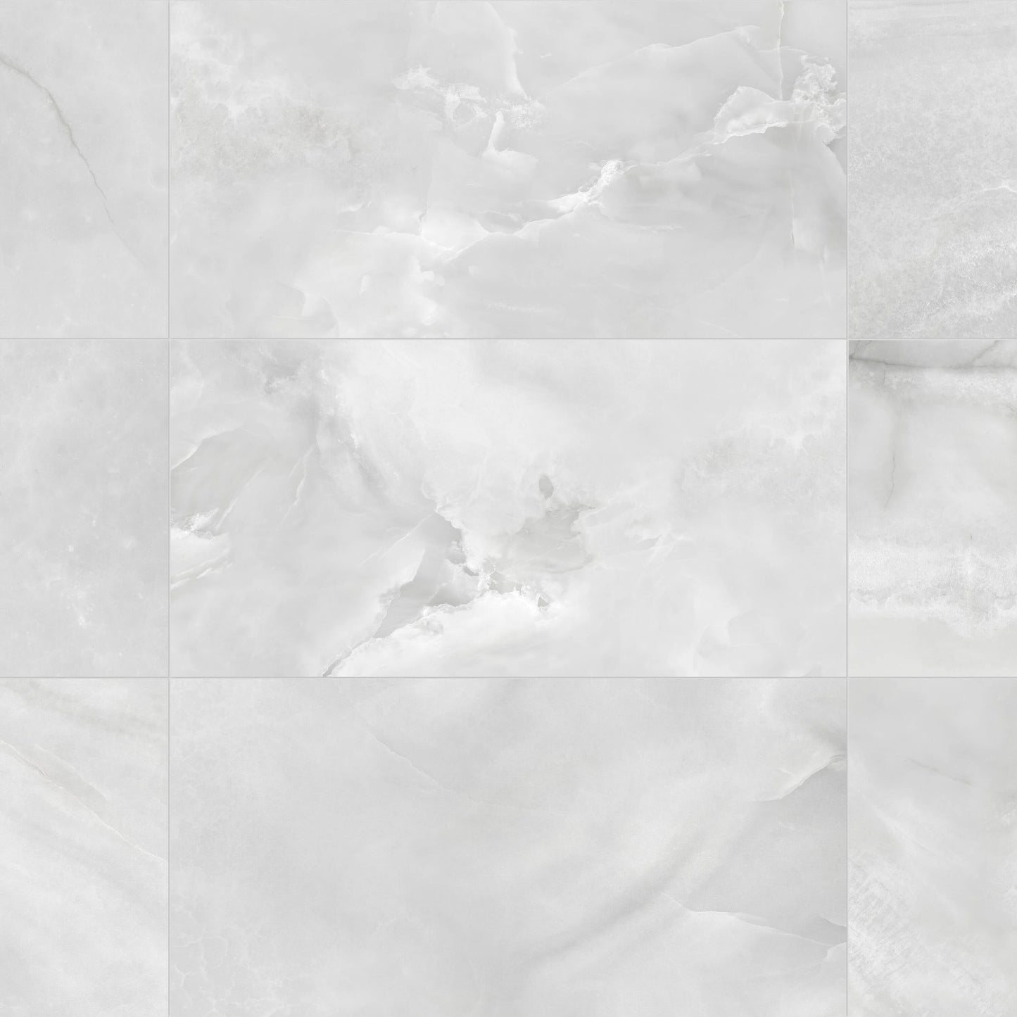 Satori Onyx Luna 12-in x 24-in Polished Porcelain Marble Look Floor and Wall Tile (1.94-sq. ft/ Piece)