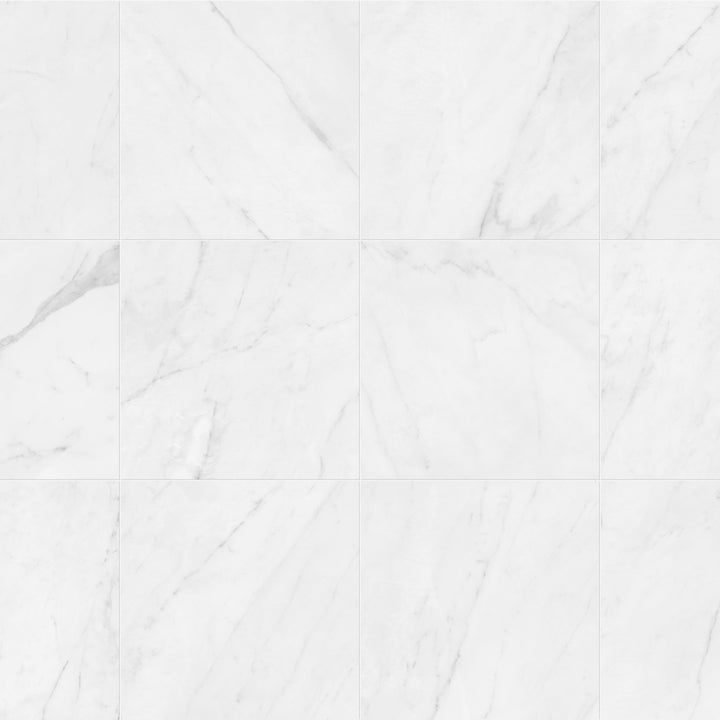 Style Selections Carrara Fresca 13-in x 13-in Matte Porcelain Marble look Floor and Wall Tile product image