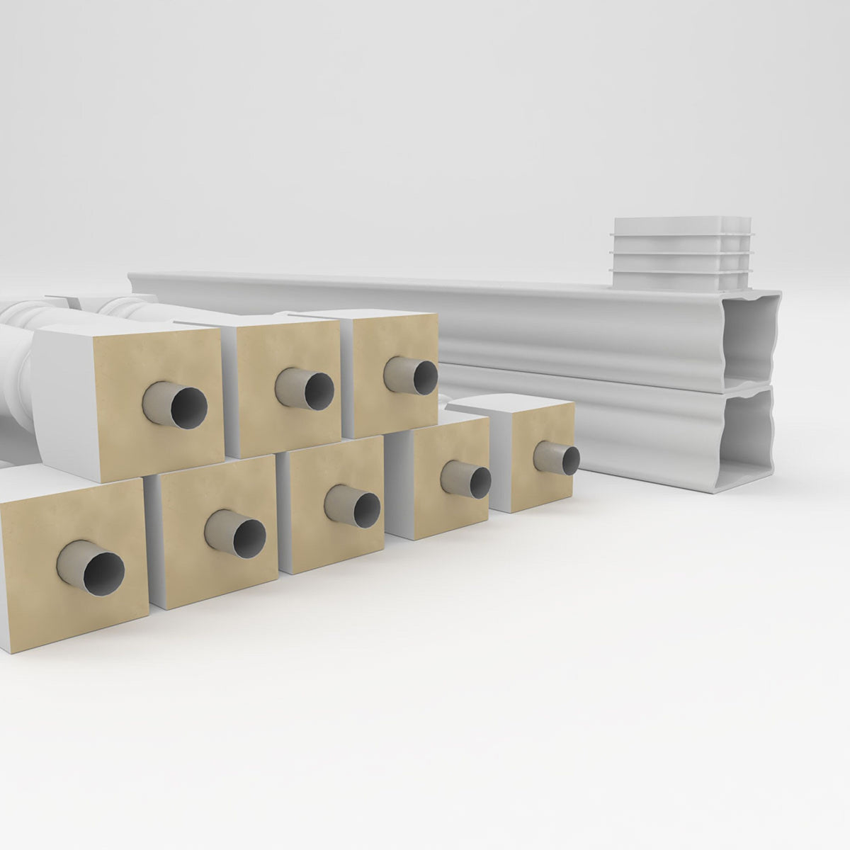 Ekena Millwork FiberThane Wellington Fiberglass Deck Rail Kit