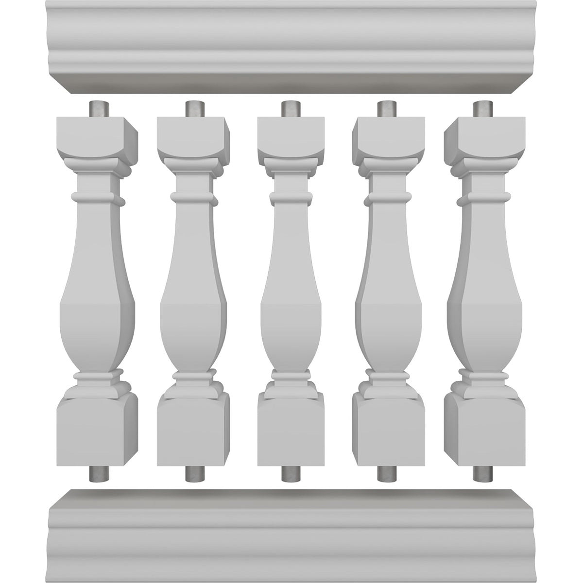 Ekena Millwork FiberThane Arcadian Fiberglass Deck Rail Kit