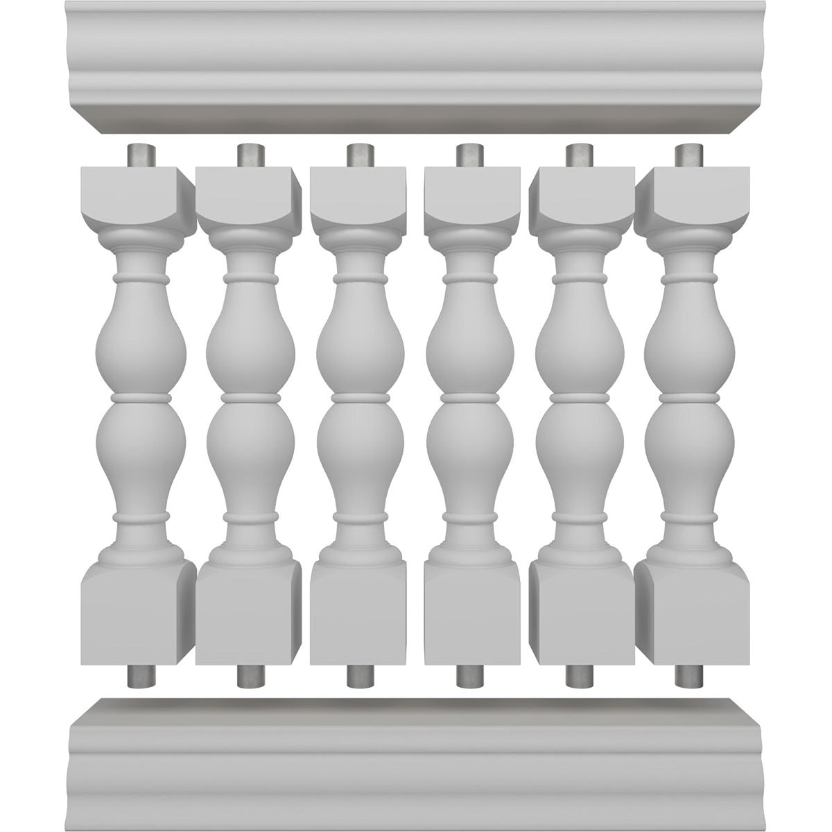 Ekena Millwork FiberThane Avalon Fiberglass Deck Rail Kit