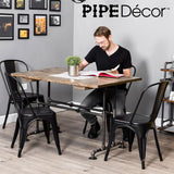 3/4 in. Black Pipe x 3 ft. L x 30 in. H Bridge Design Kitchen Table Kit