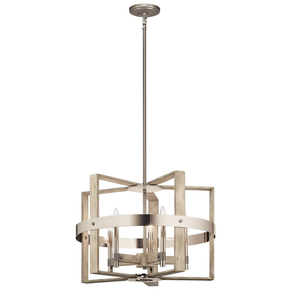 Kichler Peyton 5-Light Off-white Farmhouse Chandelier