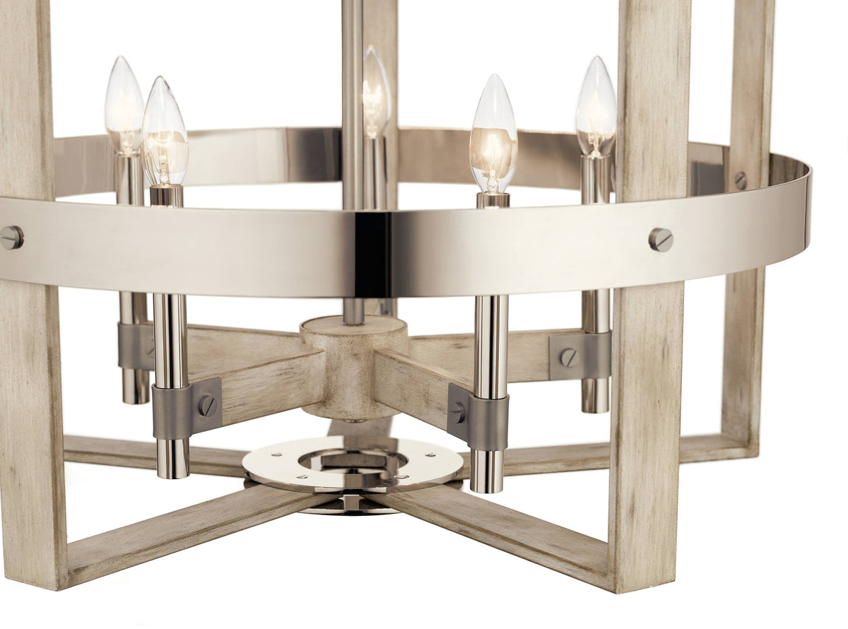 Kichler Peyton 5-Light Off-white Farmhouse Chandelier