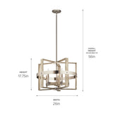 Kichler Peyton 5-Light Off-white Farmhouse Chandelier