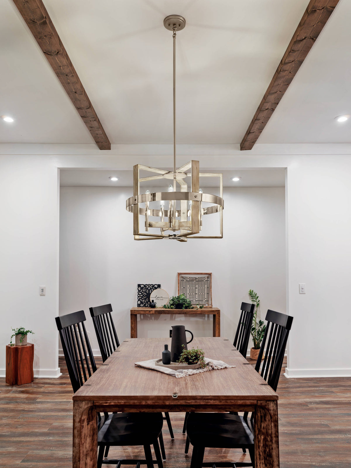 Kichler Peyton 5-Light Off-white Farmhouse Chandelier