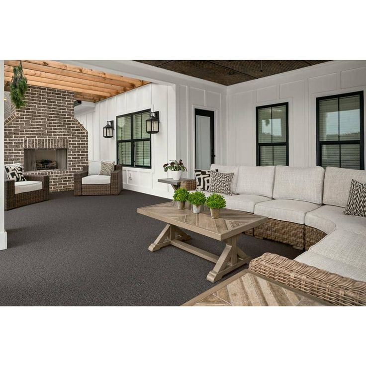 TrafficMaster Toulon 12 ft. Wide x Cut to Length Indoor/Outdoor Riverbirch Artificial Grass