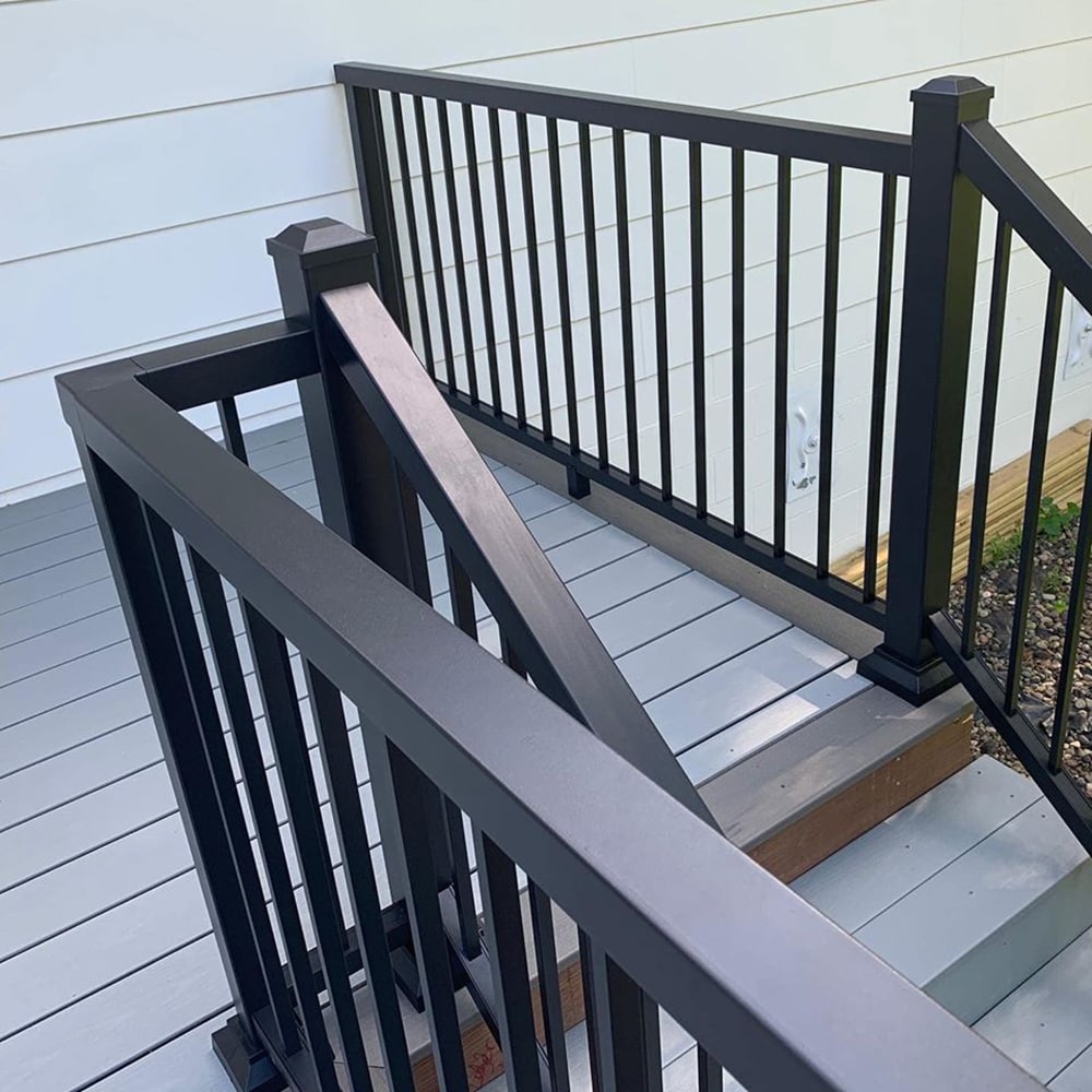 Harmony Railing 6-ft x 34-in Black Aluminum Deck Rail Kit