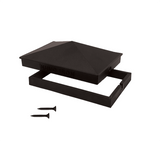 Nuvo Iron 5-1/2-in x 5-1/2-in Black Aluminum Deck Post Cap