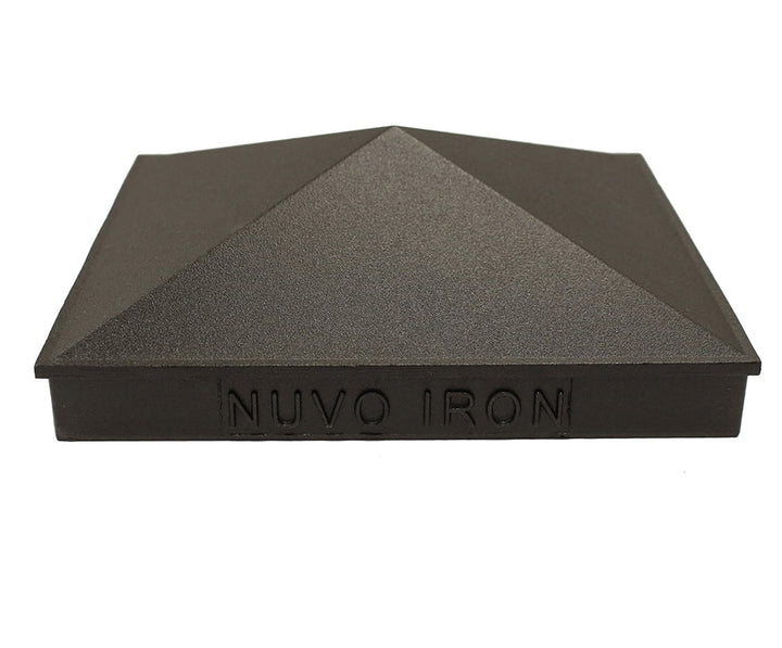 Nuvo Iron 5-1/2-in x 5-1/2-in Black Aluminum Deck Post Cap