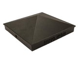 Nuvo Iron 5-1/2-in x 5-1/2-in Black Aluminum Deck Post Cap