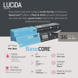 Lucida USA BaseCore Winter Gray 12-mil x 6-in W x 36-in L Waterproof Peel and Stick Vinyl Plank Flooring (54-sq ft/ Carton)