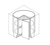 Diamond Express Jamestown 36-in W x 34.5-in H x 24-in D Moonstone Gray Lazy Susan Corner Base Fully Assembled Plywood Cabinet (Recessed Panel Square Style)