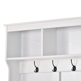 SINOFURN Hall Tree Entryway Bench with Shelves Cabinet