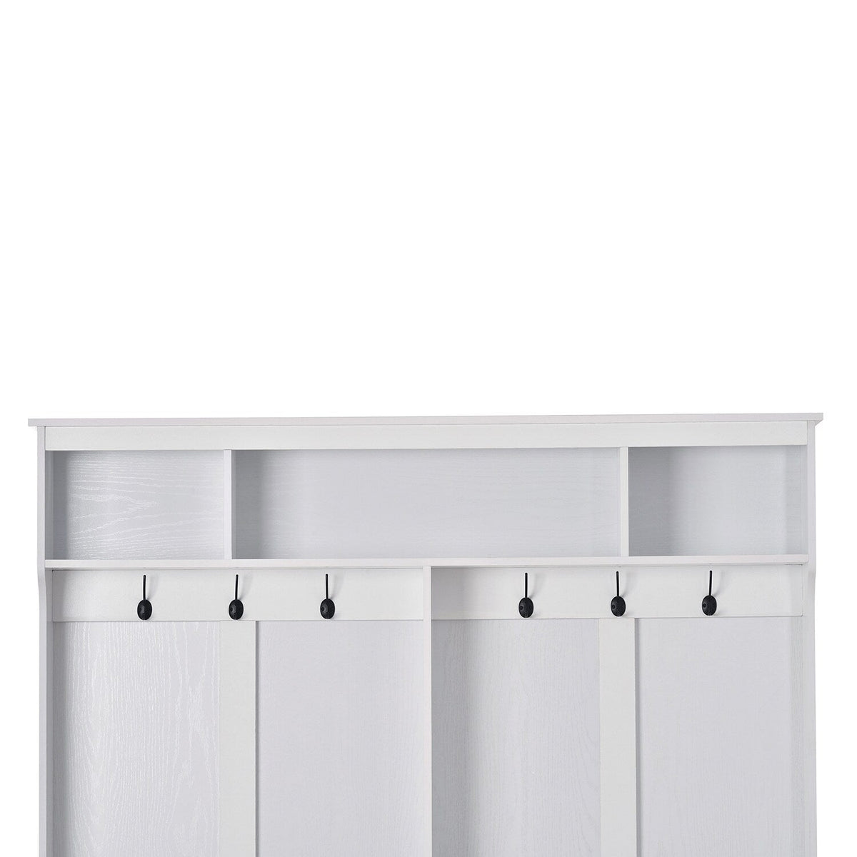 SINOFURN Hall Tree Entryway Bench with Shelves Cabinet