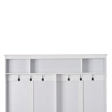 SINOFURN Hall Tree Entryway Bench with Shelves Cabinet