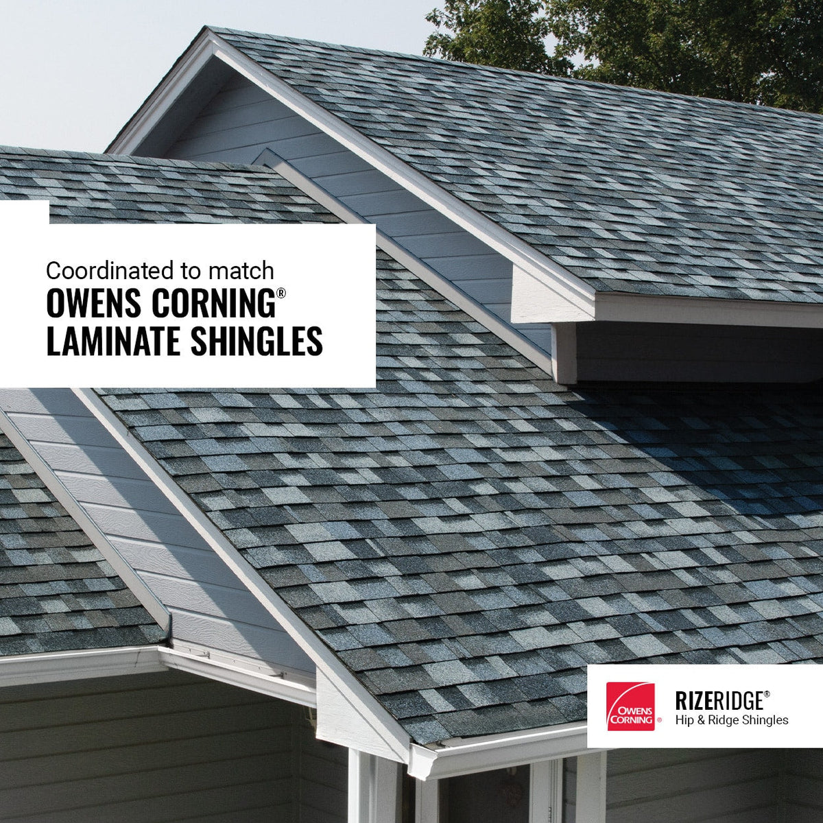 Owens Corning RIZERidge Estate Gray Hip & Ridge Roof Shingles, 33 Linear Ft per Bundle