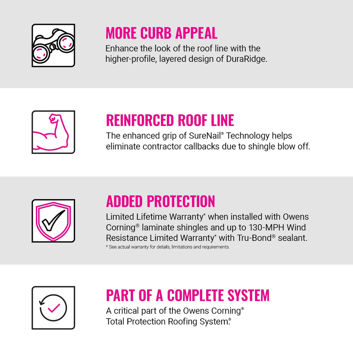 Owens Corning DuraRidge Merlot Hip & Ridge Roof Shingles, 20 Linear Ft per Bundle