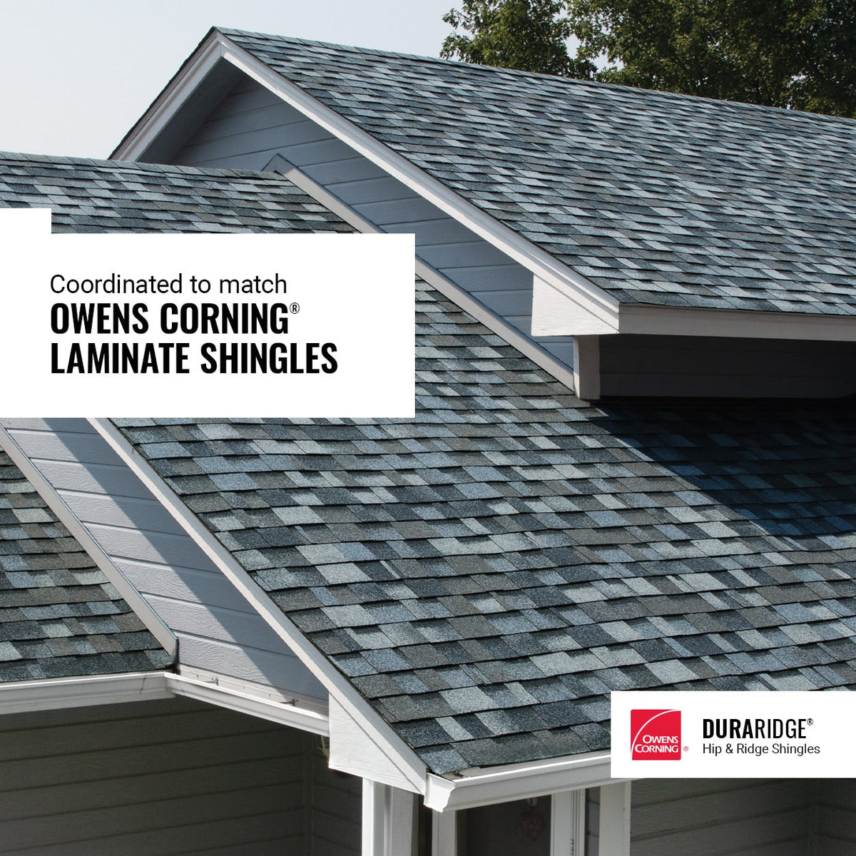 Owens Corning DuraRidge Onyx Black Hip & Ridge Roof Shingles, 20 Linear Ft per Bundle