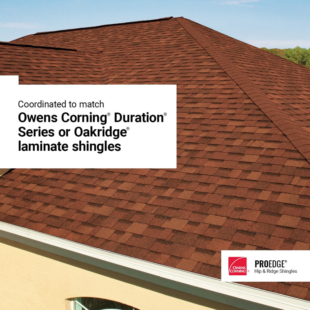 Owens Corning ProEdge Hip & Ridge Roof Shingles, Estate Gray, 33 Linear Ft per Bundle