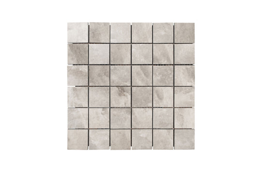 allen + roth Danish Limestone Gray 12-in x 12-in Matte Porcelain Mosaic Floor and Wall Tile product image