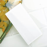 Giorbello (Sample) 3x6 glass subway tiles Bright White 3-in x 6-in Glossy Glass Brick Subway Wall Tile